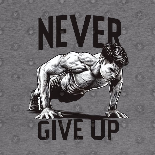 "Never give up" Pushups by SimpliPrinter